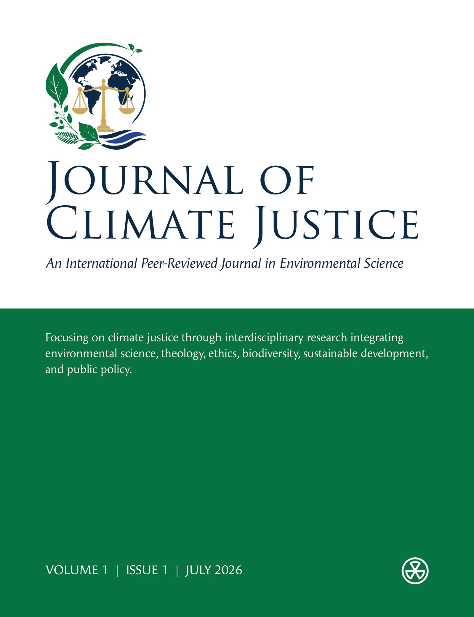 Journal of Climate Justice, Volume 1, Issue 1 cover